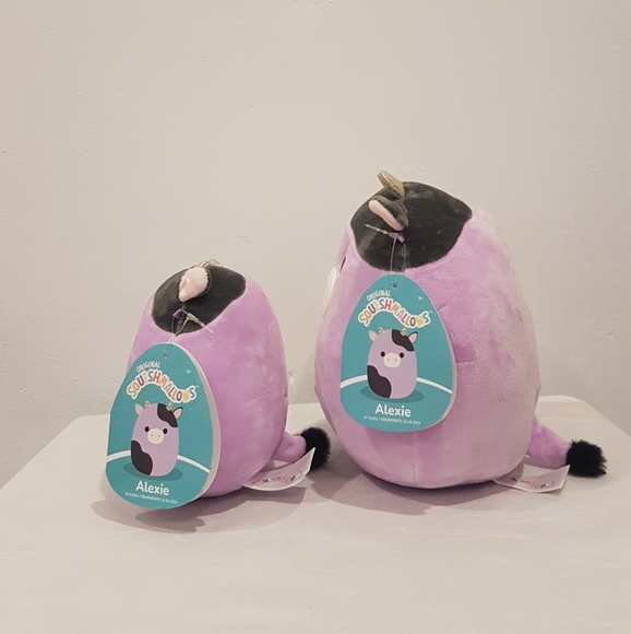 Alexie 5" & Alexie 7.5" Purple Cow Bundle Squishmallow - Picture 2 of 4